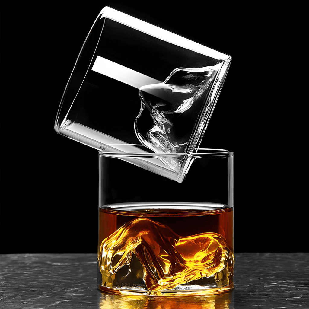 Mount Fuji Japanese crystal whisky glass – detail view 11