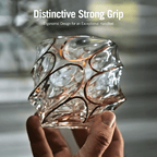 Arashi Gold Japanese crystal whisky glass – detail view 3