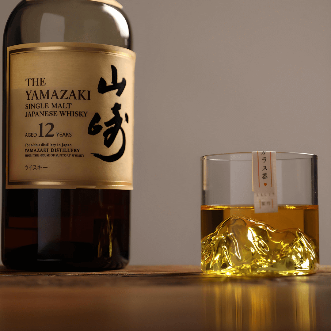 Mount Fuji Japanese crystal whisky glass – detail view 4