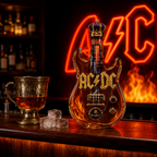 AC/DC Guitar Edition whisky decanter shaped like an electric guitar in glass