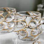 Arashi Gold Japanese crystal whisky glass – detail view 9