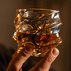 Arashi Gold Japanese crystal whisky glass – detail view 6