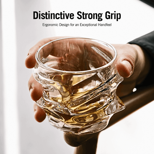 Arashi Japanese crystal whisky glass – detail view 2