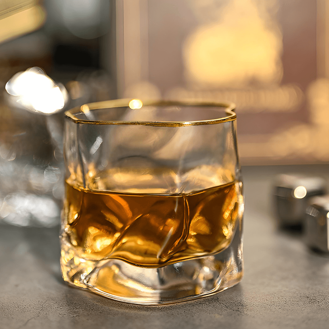 Hoshi Gold Japanese crystal whisky glass – detail view 8