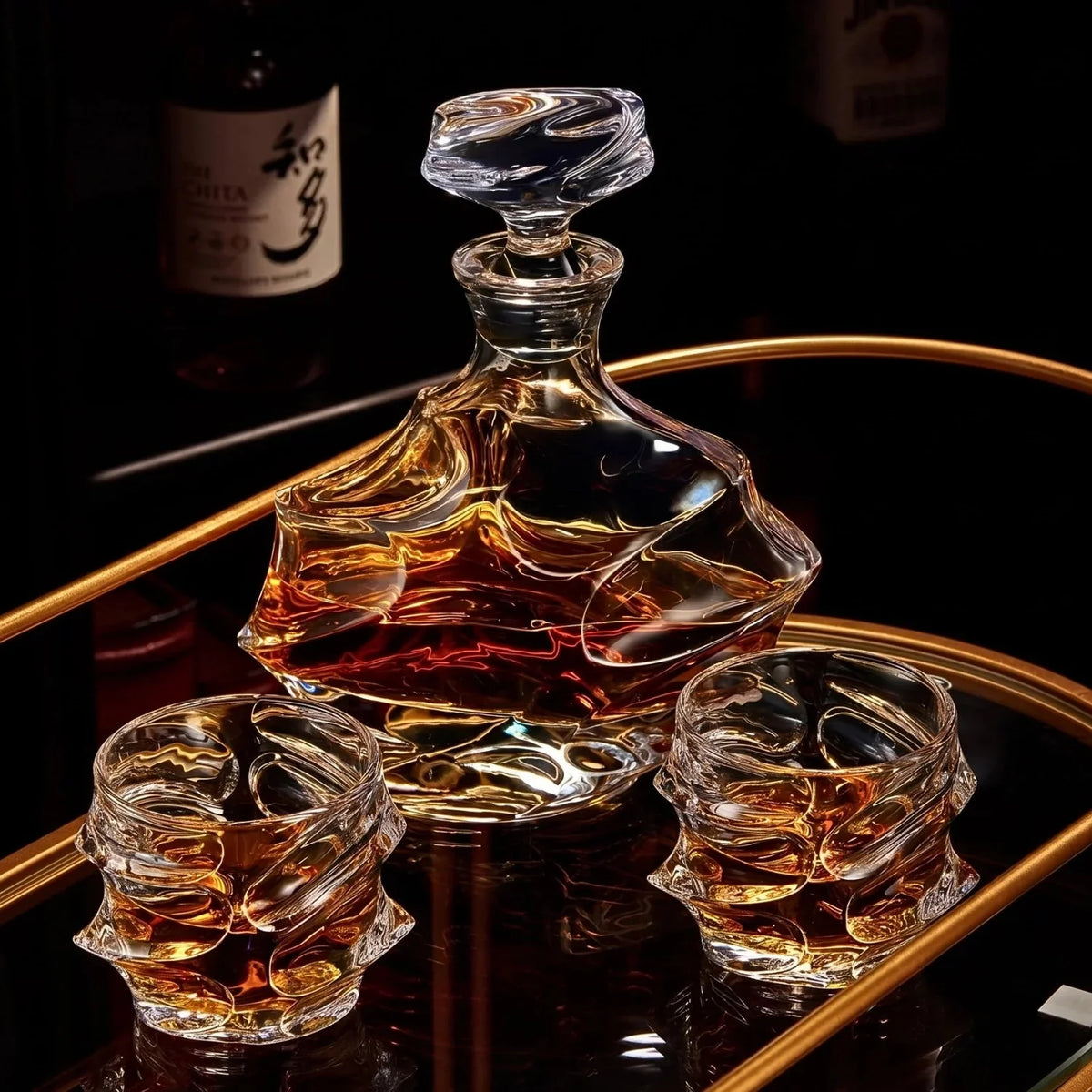 Arashi Japanese crystal whisky glass – detail view 4