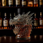 Dragon Edition whisky decanter sculpted as a coiled dragon in glass