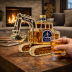 Excavator Edition whisky decanter shaped like a tracked excavator with arm and bucket