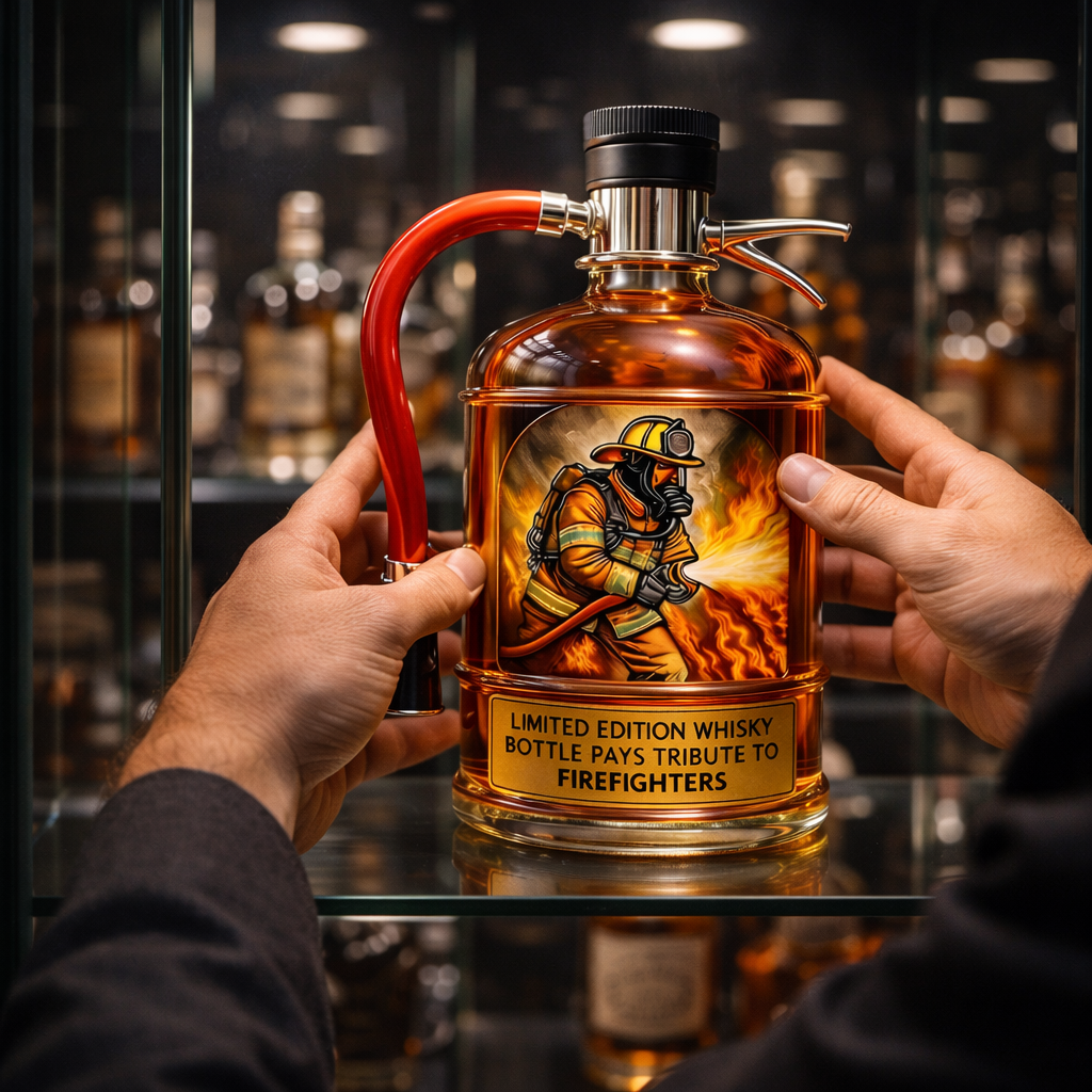 Fire Extinguisher Edition whisky decanter – detail view 3