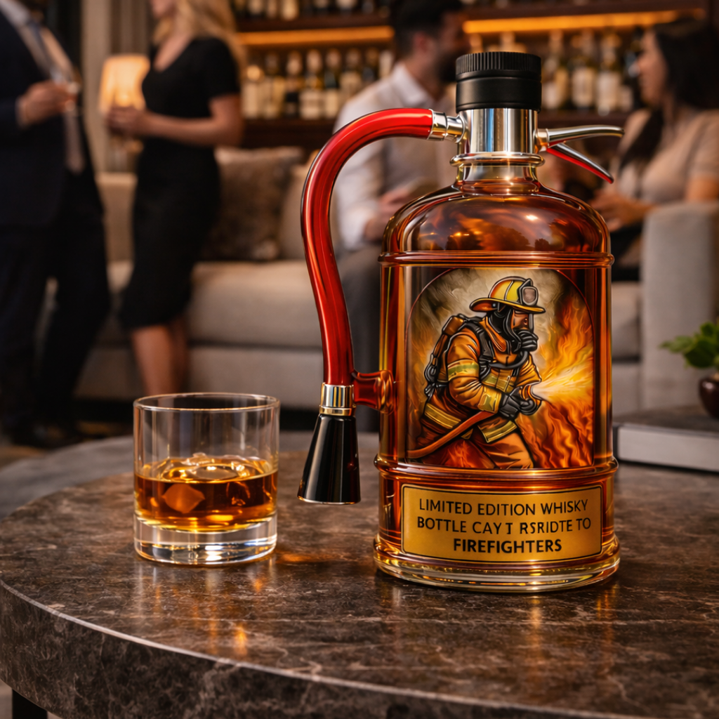 Fire Extinguisher Edition whisky decanter – detail view 7