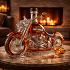 Harley-Davidson Edition whisky decanter shaped like a motorcycle, side view