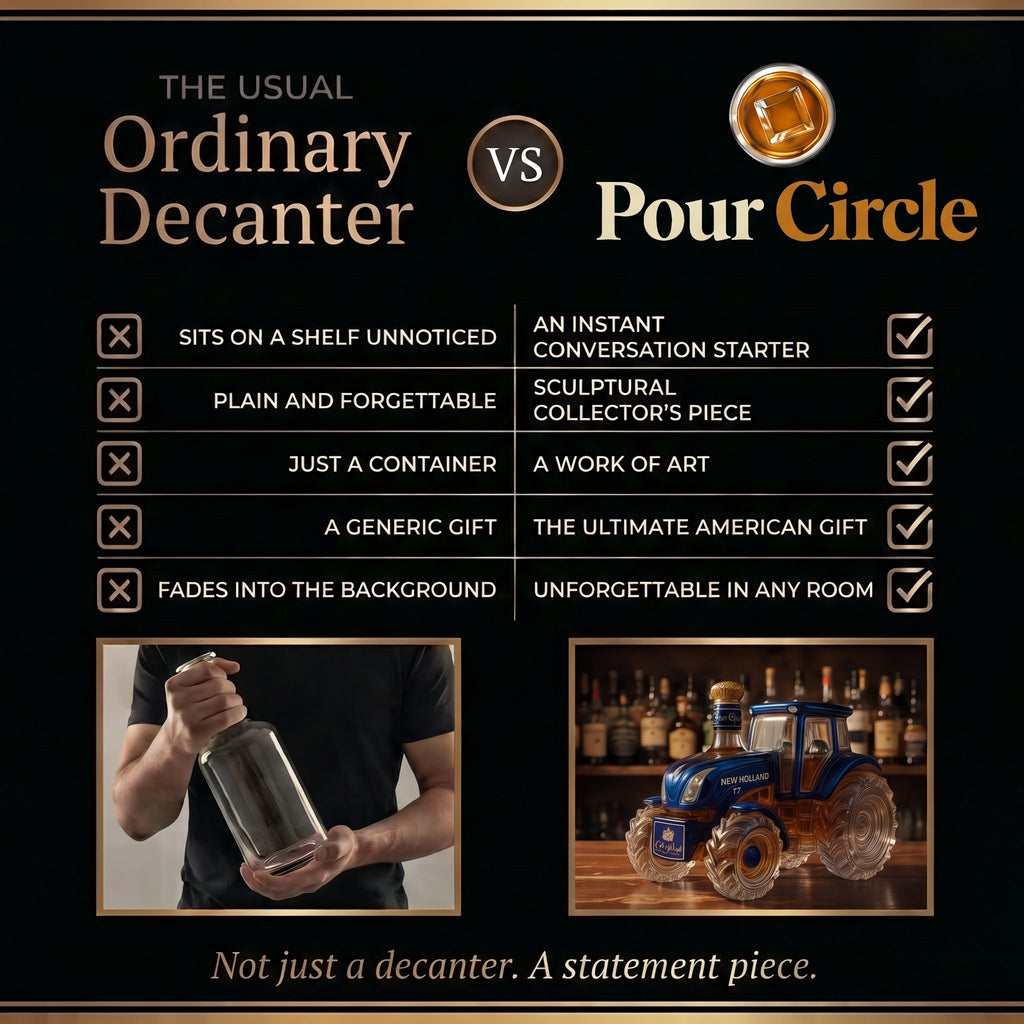 New Holland T7 whisky decanter – detail view 5