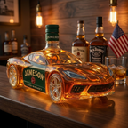 Corvette Edition whisky decanter shaped like a classic Corvette sports car