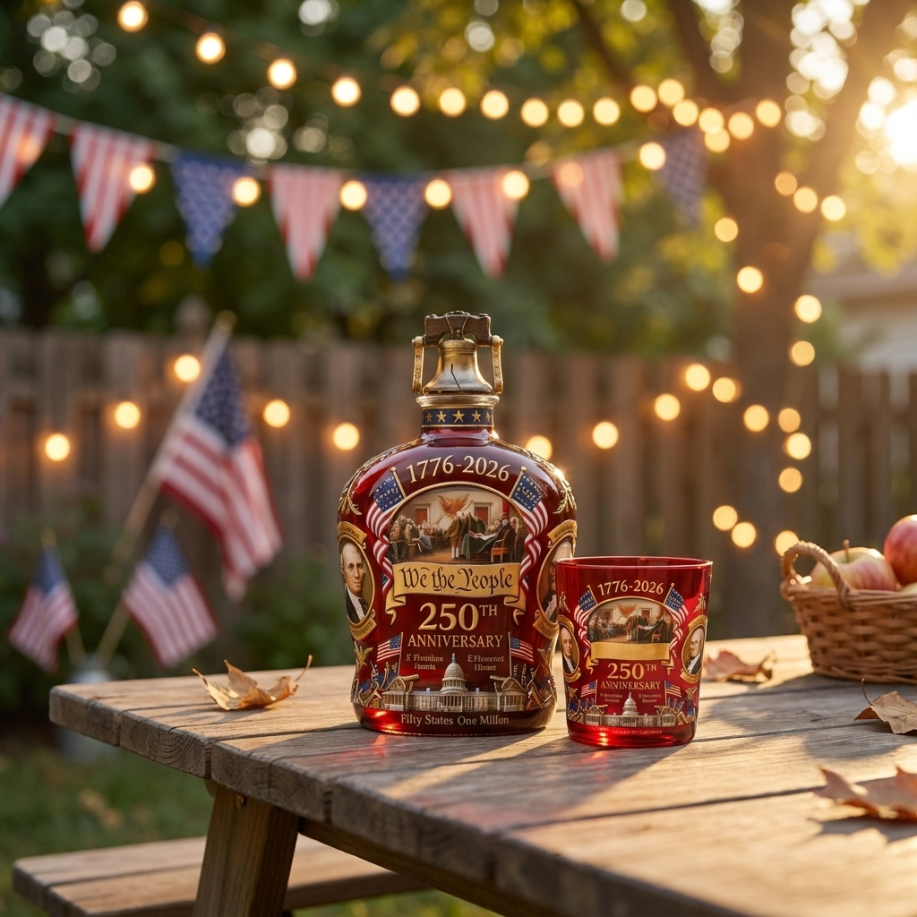250th Anniversary whisky decanter and glass set – detail view 7