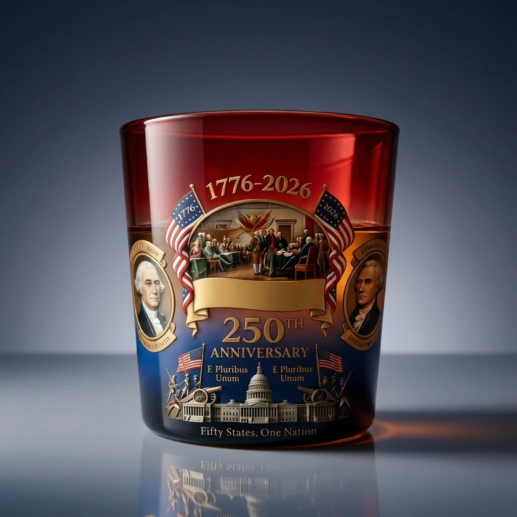 250th Anniversary whisky decanter and glass set – detail view 3