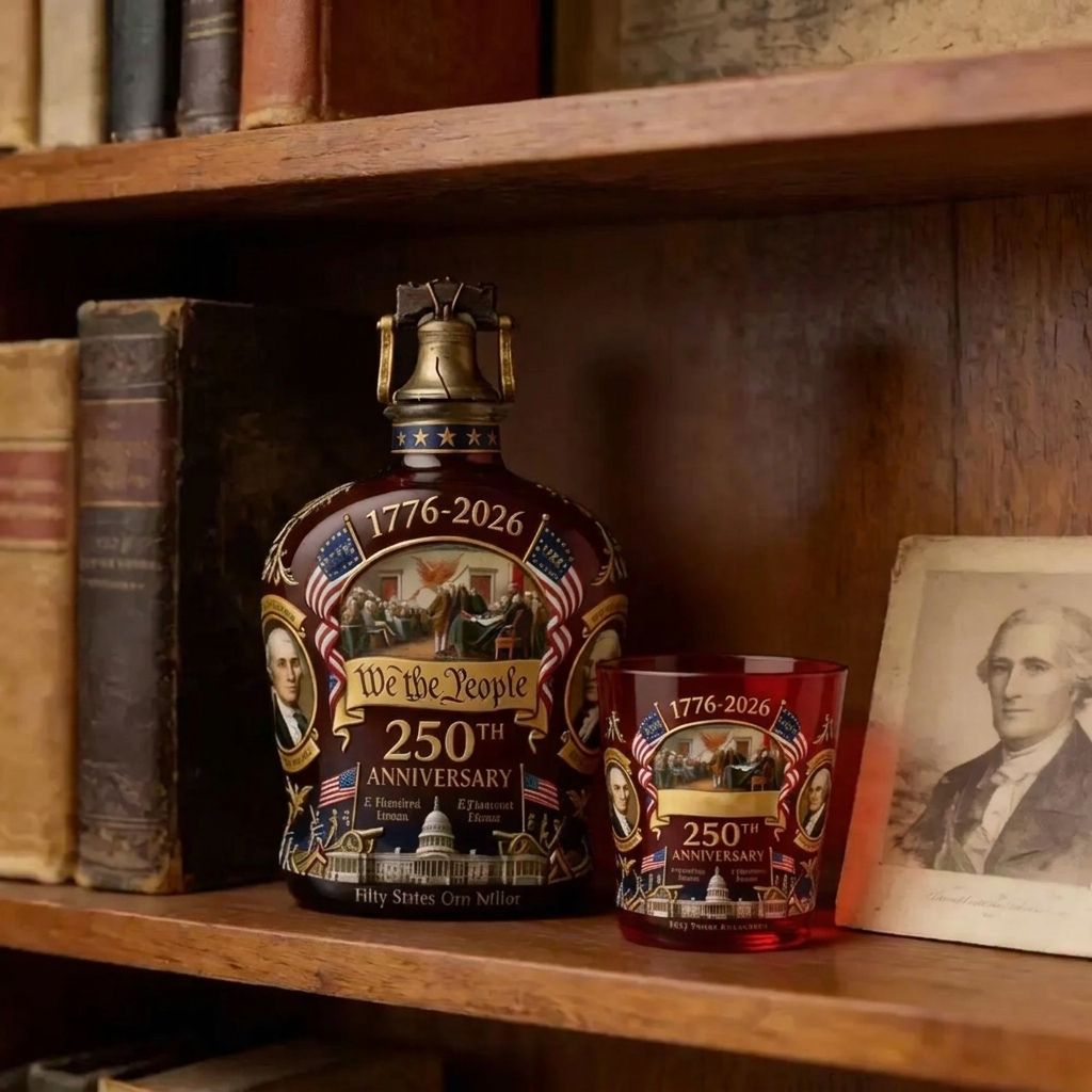 250th Anniversary whisky decanter and glass set – detail view 5